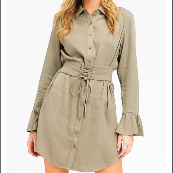 ARRIVED!Long sleeve corset mini shirt  - Picture 5 of 8